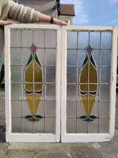 2 leaded light stained glass