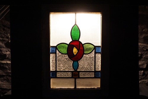 Antique stained glass - glass, window