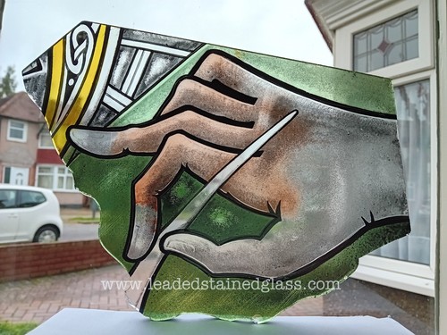 Hand painted glass - of,