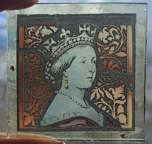 Stained glass queen victoria - stained,
