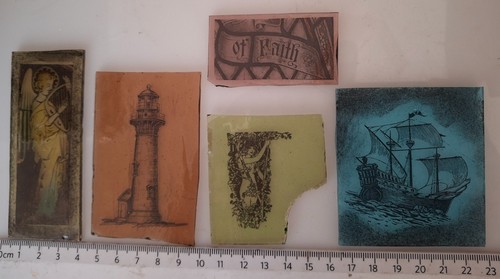 Stained glass pieces - glass,