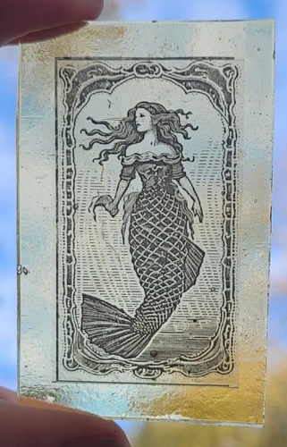 Stained glass mermaid kiln - stained,