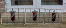 3 off Antique  Leaded glass